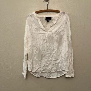 Cynthia Rowley white floral blouse